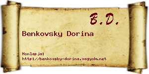 Benkovsky Dorina névjegykártya